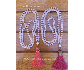 Japa Mala 100% Cuarzo Rosa